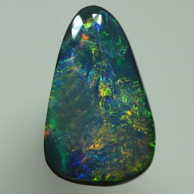 SOLID BLACK OPAL Bright golden fire moves to and fro